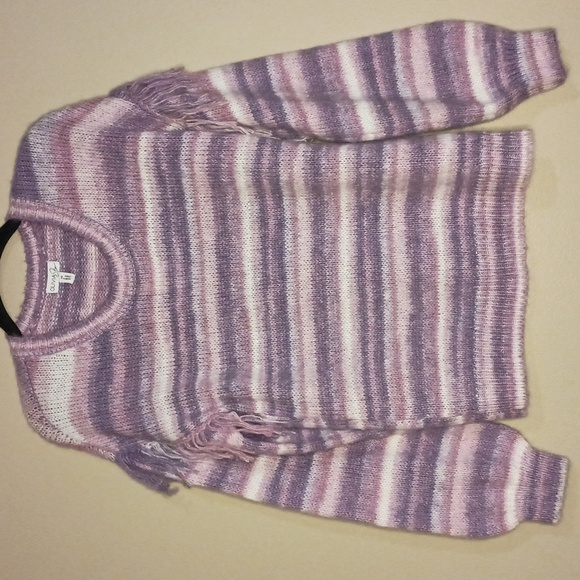 Olivia Sky Sweater with Fringe - Picture 3 of 6